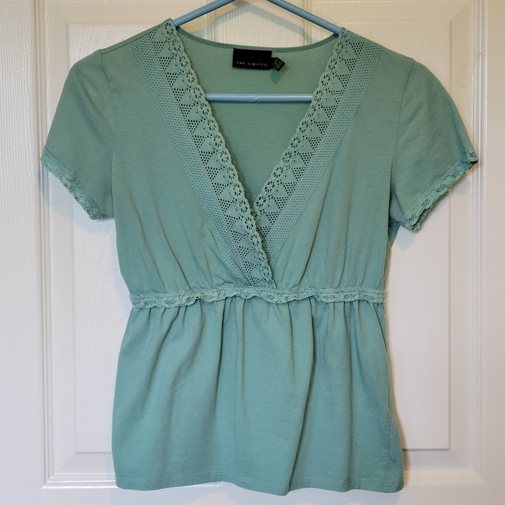 The Limited - Cotton top w/Crocheted Detailing
